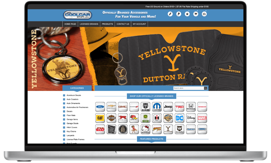 Laptop featuring MyCoolCarStuff.com